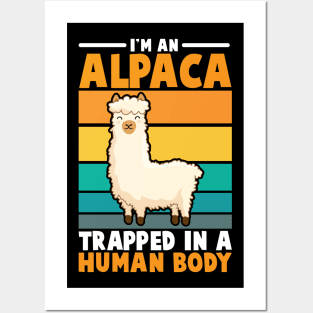 Alpaca in a Human Body Posters and Art